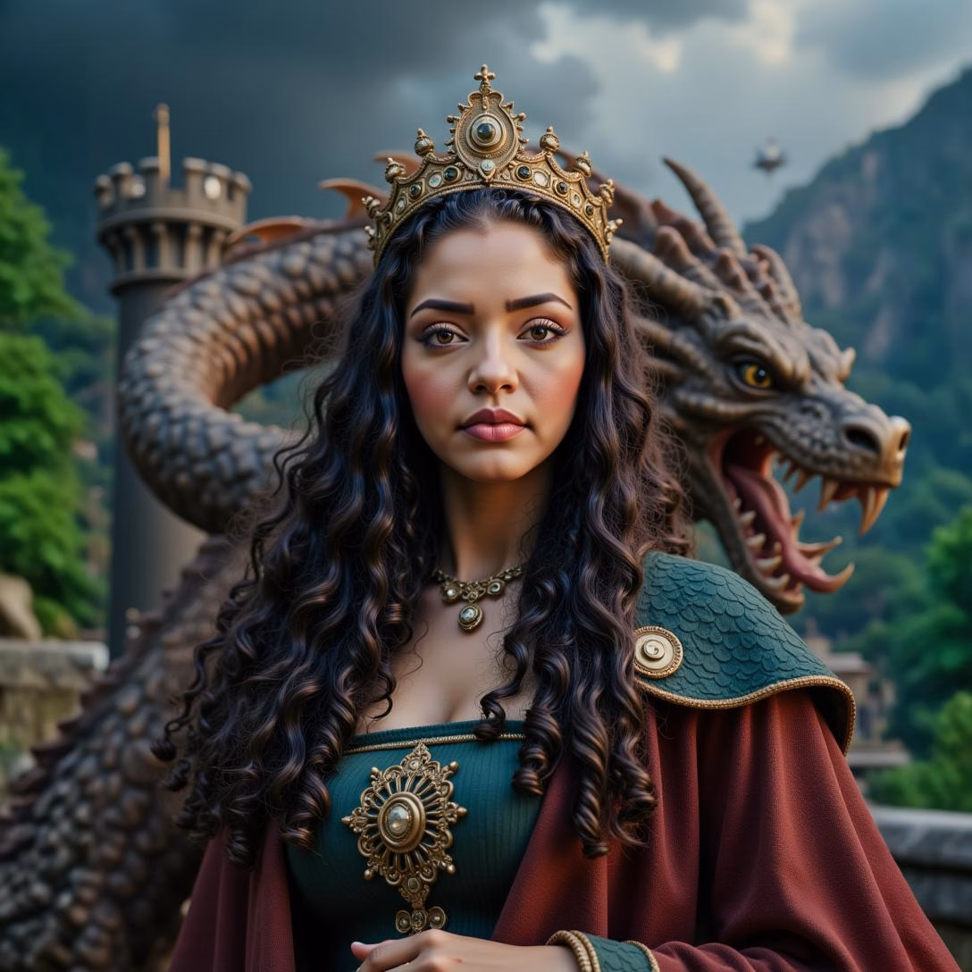 Photo session: medieval dragons