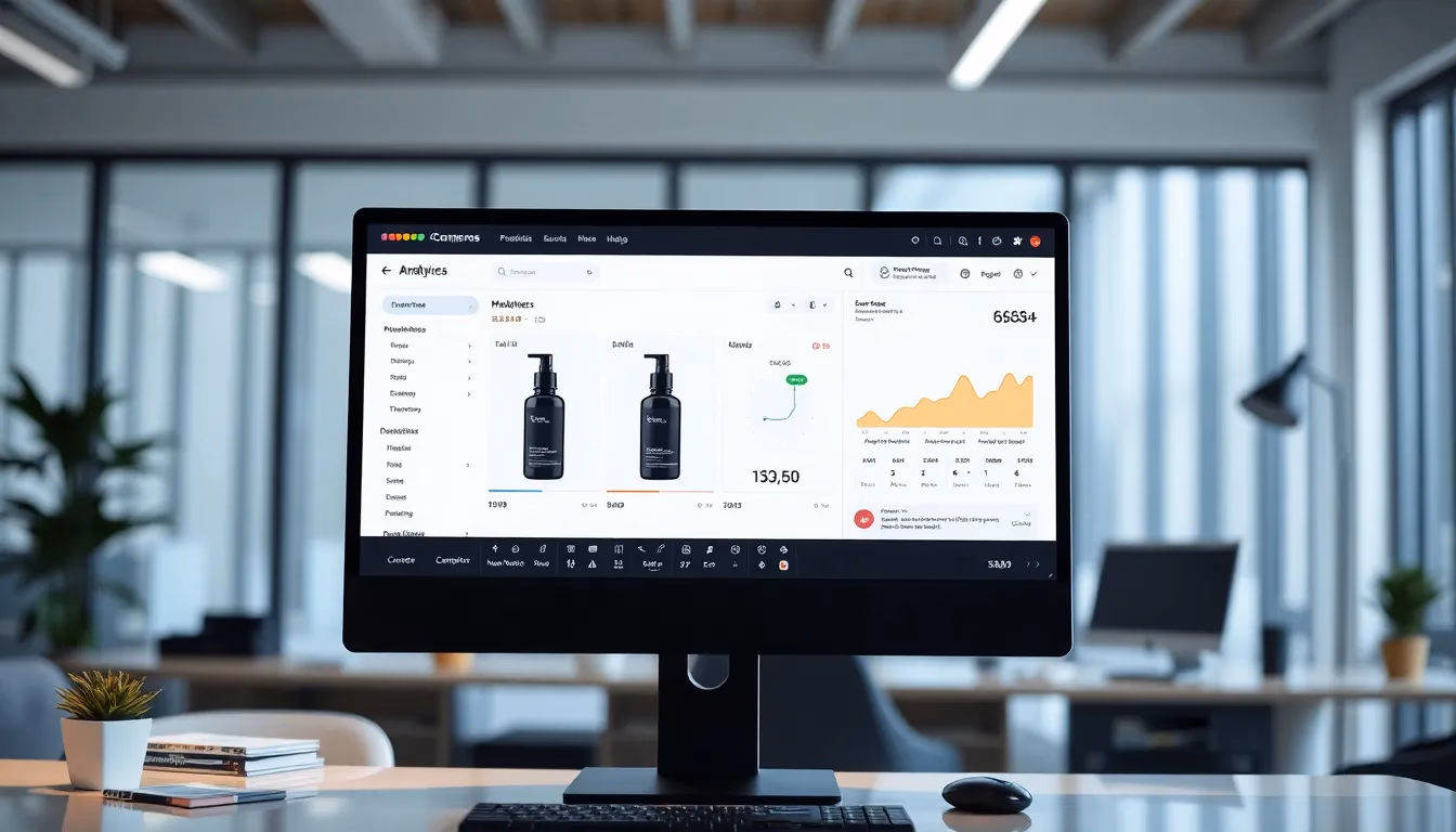 Платформа e-commerce, що відображає AI-генеровані фото товарів з аналітикою конверсій