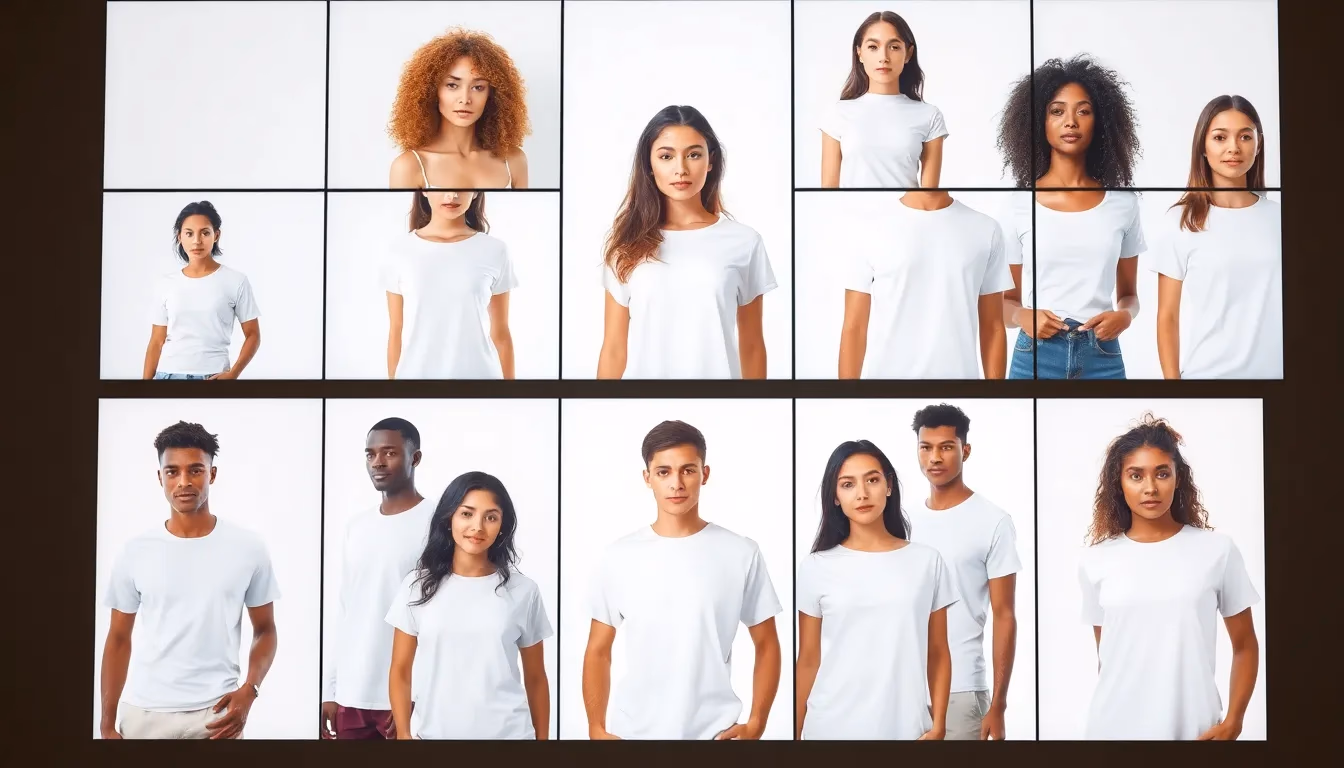 Multiple AI-generated models showcasing the same product demonstrating diversity in e-commerce photography