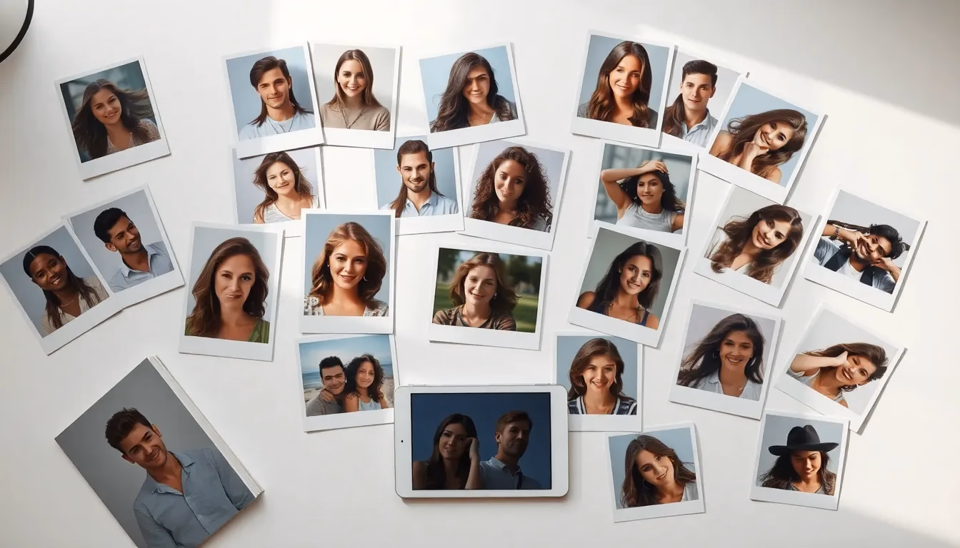 Colección seleccionada de fotos de entrenamiento variadas mostrando diferentes ángulos, condiciones de iluminación y expresiones para entrenamiento de modelos de IA
